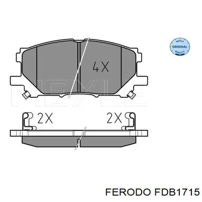 Купити FDB1715 Ferodo Колодки гальмівні передні, дискові