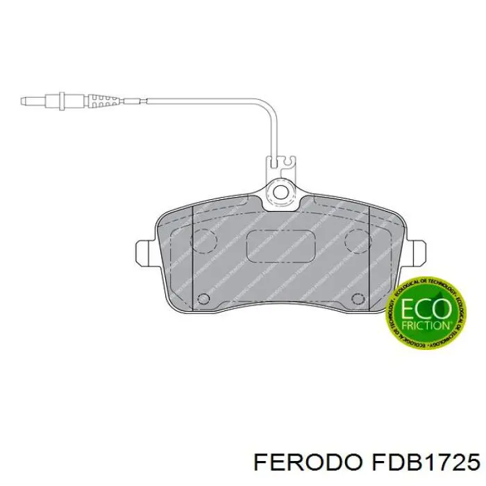 Передні тормозні колодки FDB1725 Ferodo