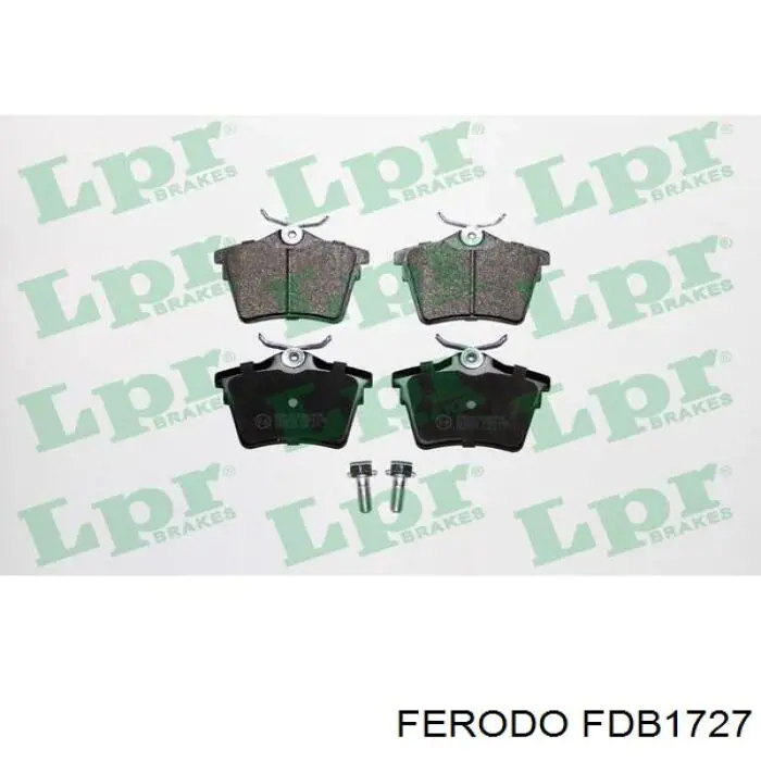 Задні гальмівні колодки Ferodo FDB1727 ціна, від 21.63 USD