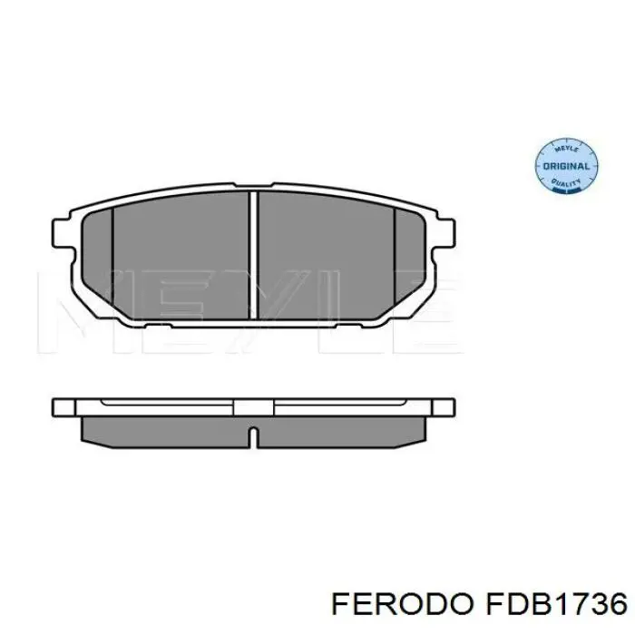 FDB1736 Ferodo Колодки гальмівні задні, дискові