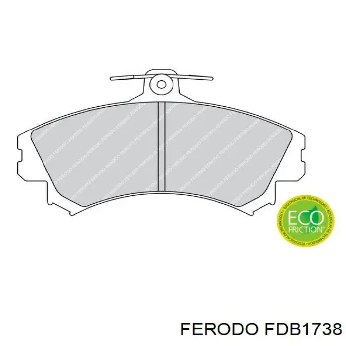 Купити FDB1738 Ferodo Колодки гальмівні передні, дискові