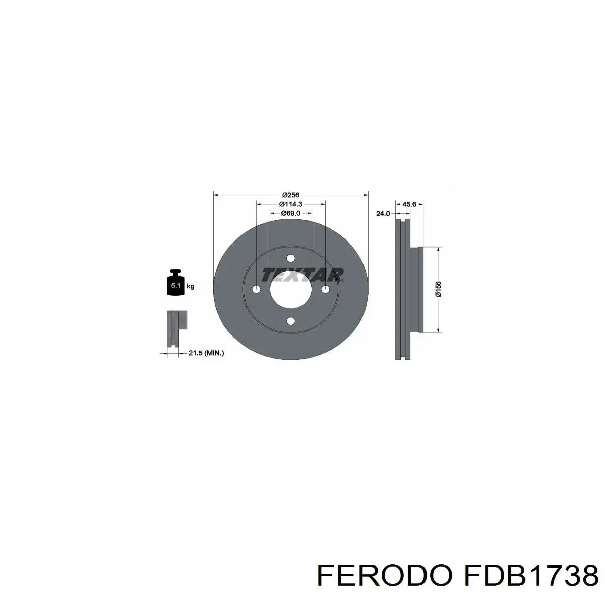FDB1738 Ferodo Передні гальмівні колодки