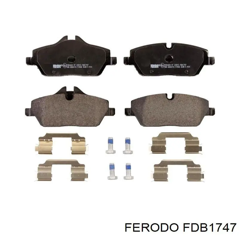 FDB1747 Ferodo колодки гальмівні передні, дискові