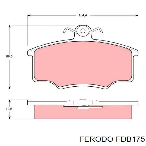Купити FDB175 Ferodo Колодки гальмівні передні, дискові