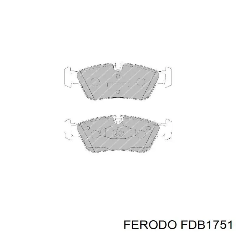 Колодки гальмівні передні, дискові FDB1751 Ferodo