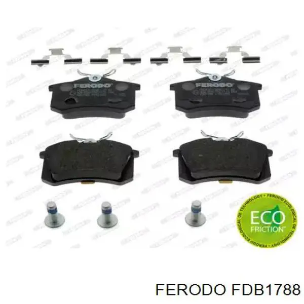 FDB1788 Ferodo колодки гальмові задні, дискові