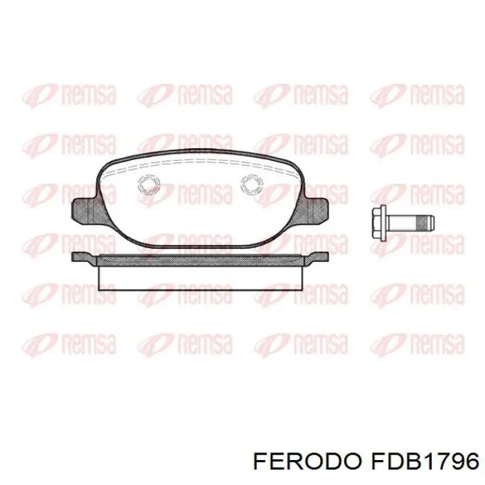 Задні гальмівні колодки Ferodo FDB1796 ціна, від 30.22 USD