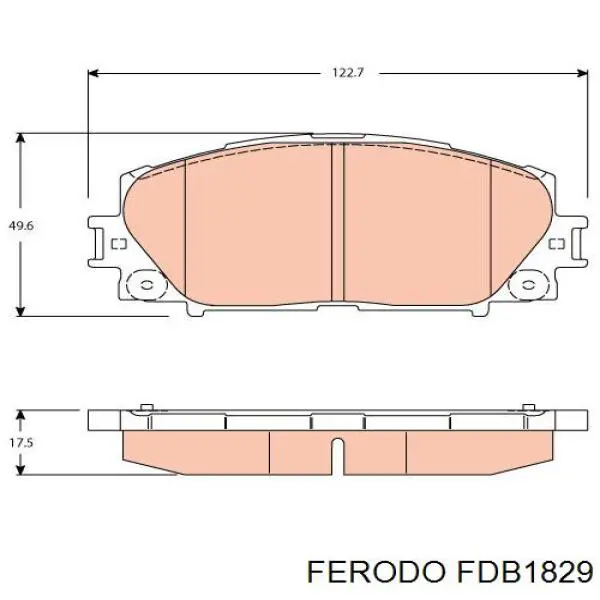 Передні тормозні колодки FDB1829 Ferodo