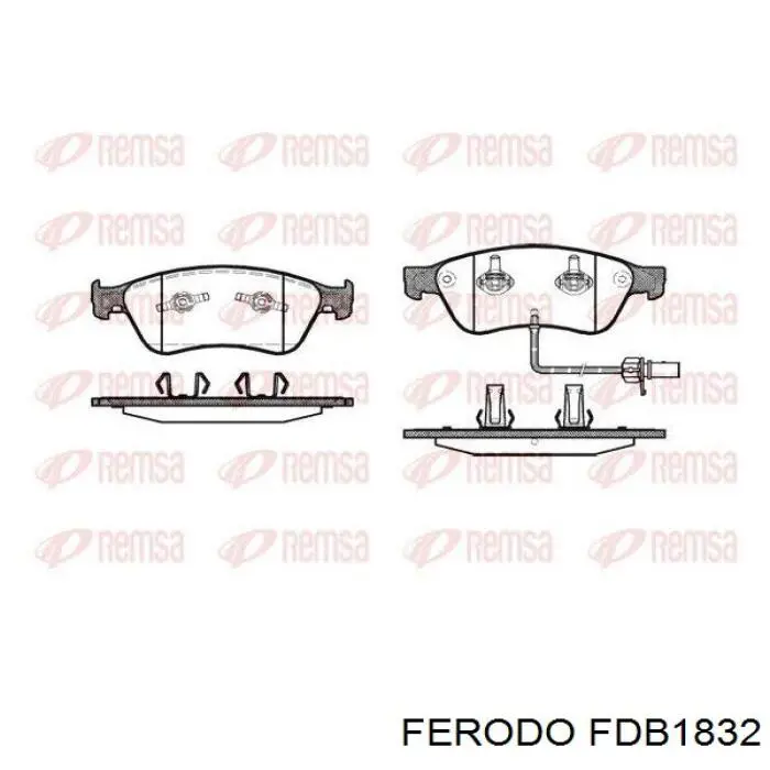 Передні тормозні колодки FDB1832 Ferodo