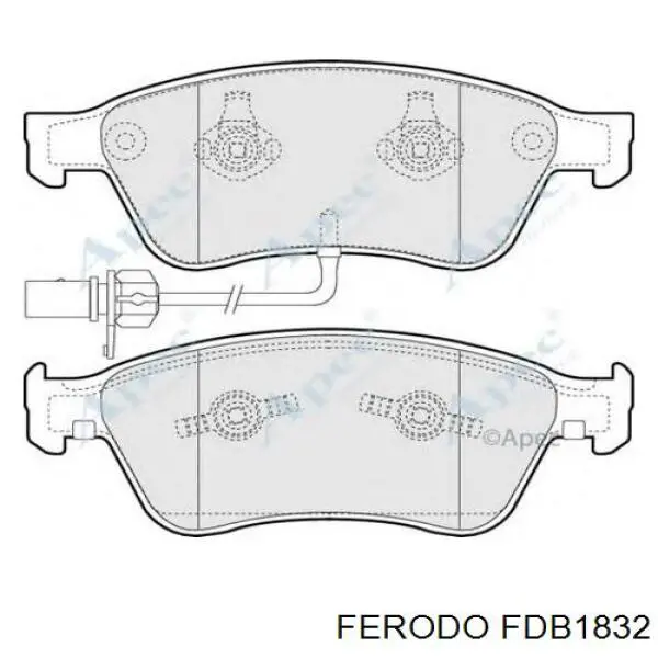Передні тормозні колодки FDB1832 Ferodo