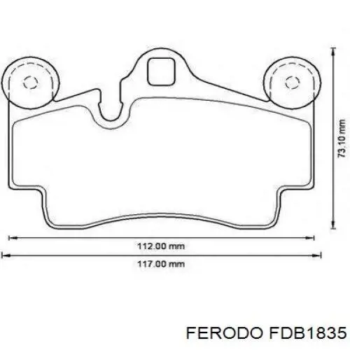 FDB1835 Ferodo колодки гальмові задні, дискові