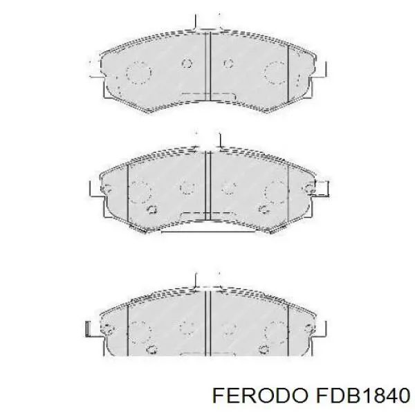 Колодки гальмівні передні, дискові FDB1840 Ferodo