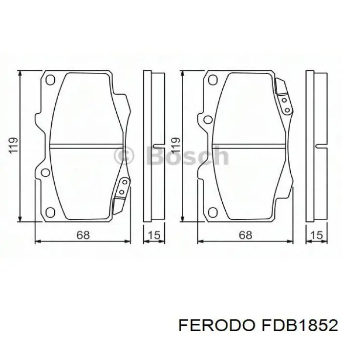 FDB1852 Ferodo колодки гальмівні передні, дискові