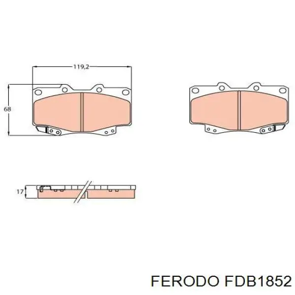 Тормозні колодки Ferodo FDB1852
