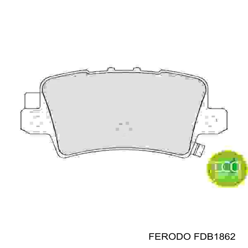FDB1862 Ferodo Колодки гальмівні задні, дискові