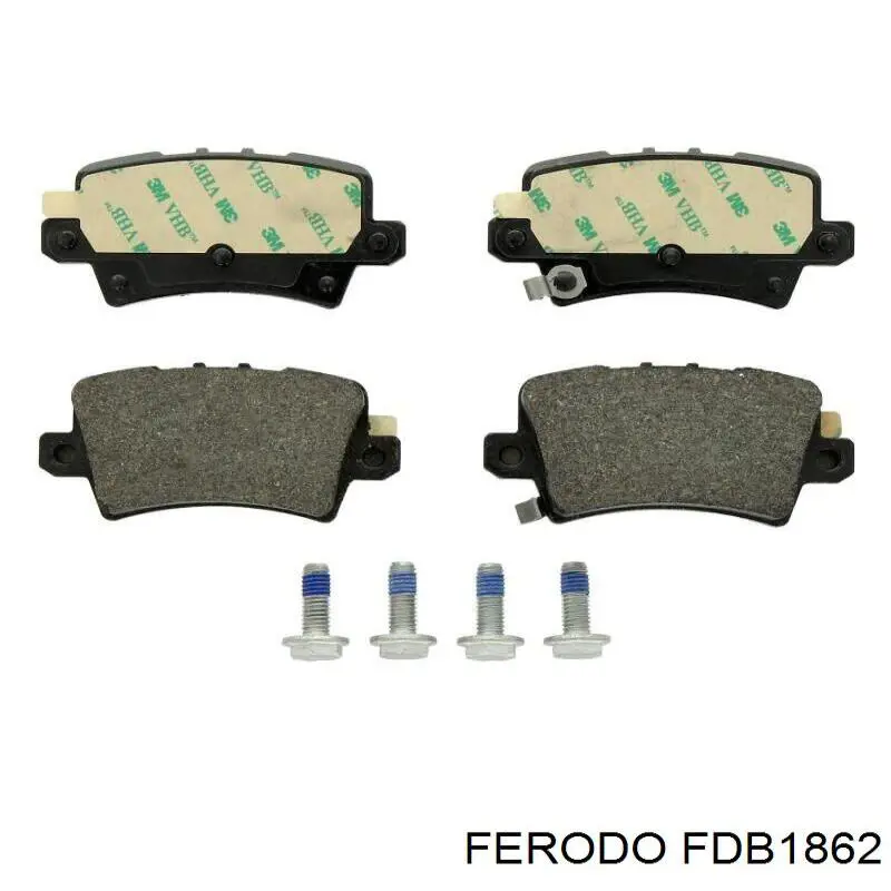 FDB1862 Ferodo колодки гальмові задні, дискові