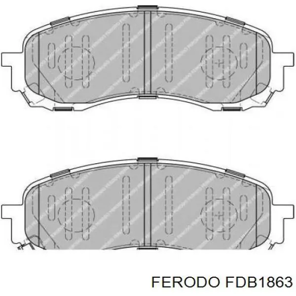 Купити FDB1863 Ferodo Колодки гальмівні передні, дискові