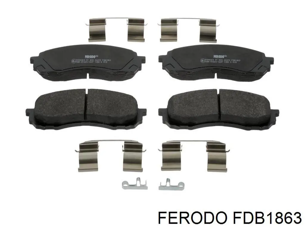 FDB1863 Ferodo колодки гальмівні передні, дискові