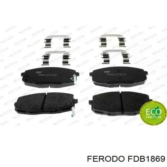 FDB1869 Ferodo колодки гальмівні передні, дискові