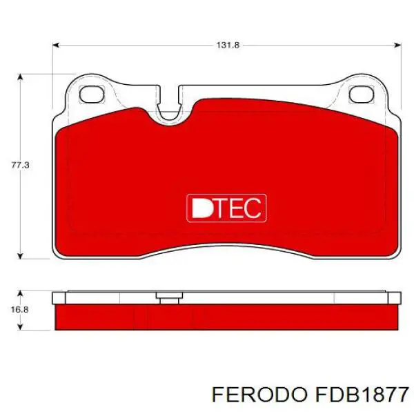 FDB1877 Ferodo колодки гальмівні передні, дискові