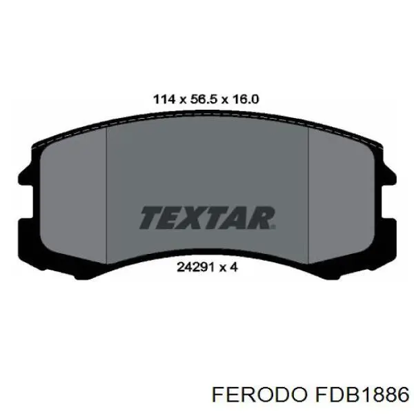 Гальмівні колодки Ferodo FDB1886 ціна, від 17.14 USD