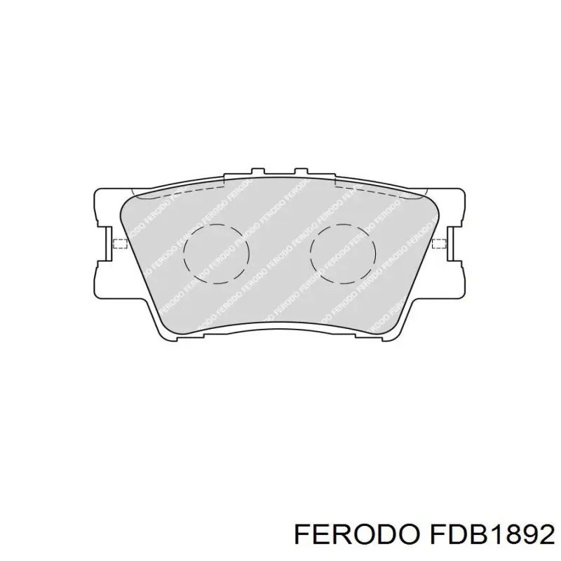 FDB1892 Ferodo колодки гальмові задні, дискові
