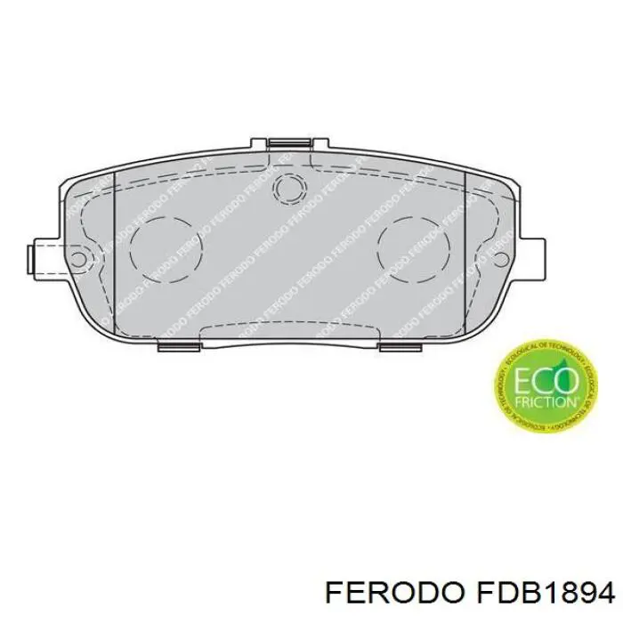 Купити FDB1894 Ferodo Задні колодки
