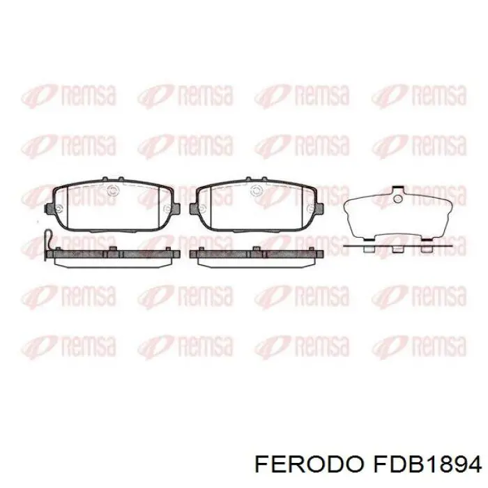 FDB1894 Ferodo Колодки гальмівні задні, дискові