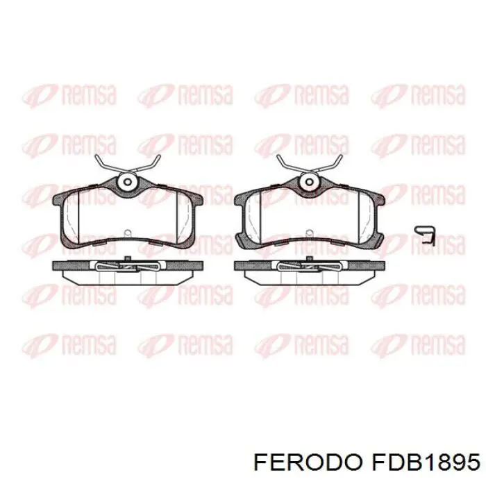 Задні гальмівні колодки Ferodo FDB1895 ціна, від 20.27 USD