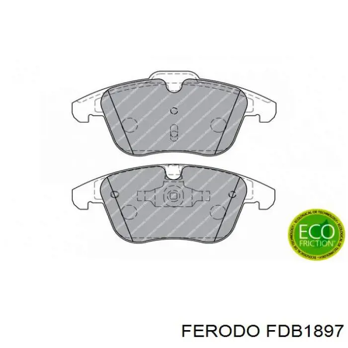 Колодки гальмівні передні, дискові FDB1897 Ferodo