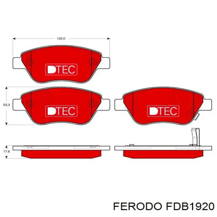 Тормозні колодки Ferodo FDB1920