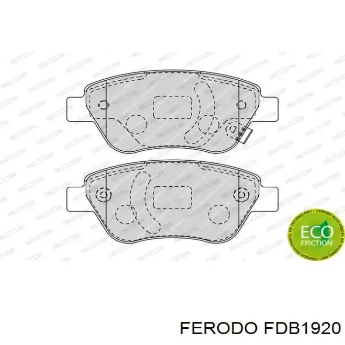FDB1920 Ferodo колодки гальмівні передні, дискові