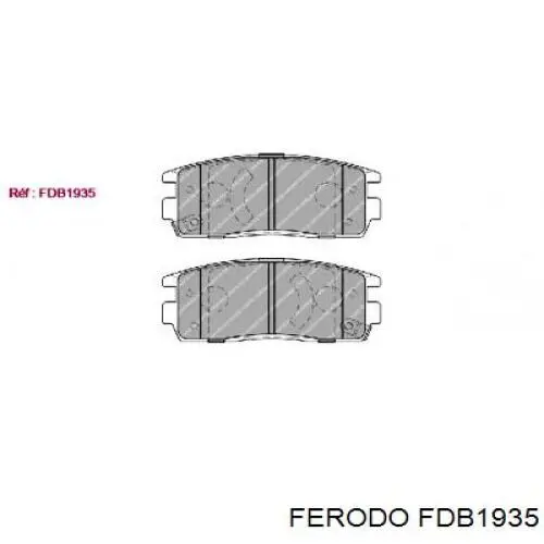 Колодки гальмові задні, дискові FDB1935 Ferodo