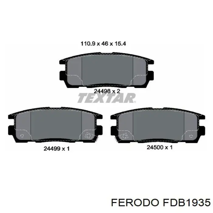 Купити FDB1935 Ferodo Задні колодки