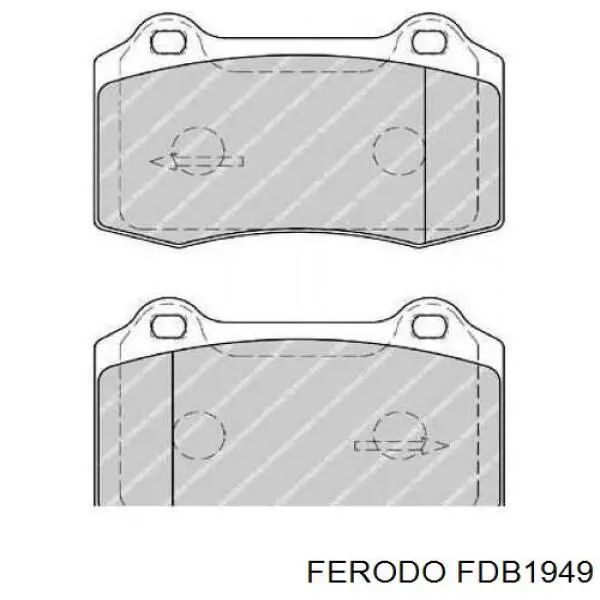 Задні гальмівні колодки Ferodo FDB1949 ціна, від 27.81 USD
