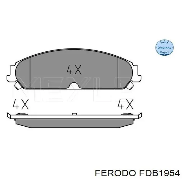 Передні тормозні колодки FDB1954 Ferodo