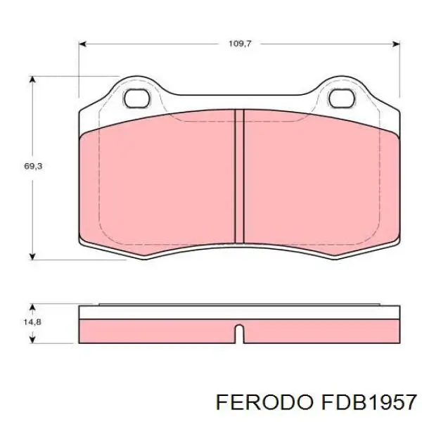 Задні гальмівні колодки Ferodo FDB1957 ціна, від 28.46 USD