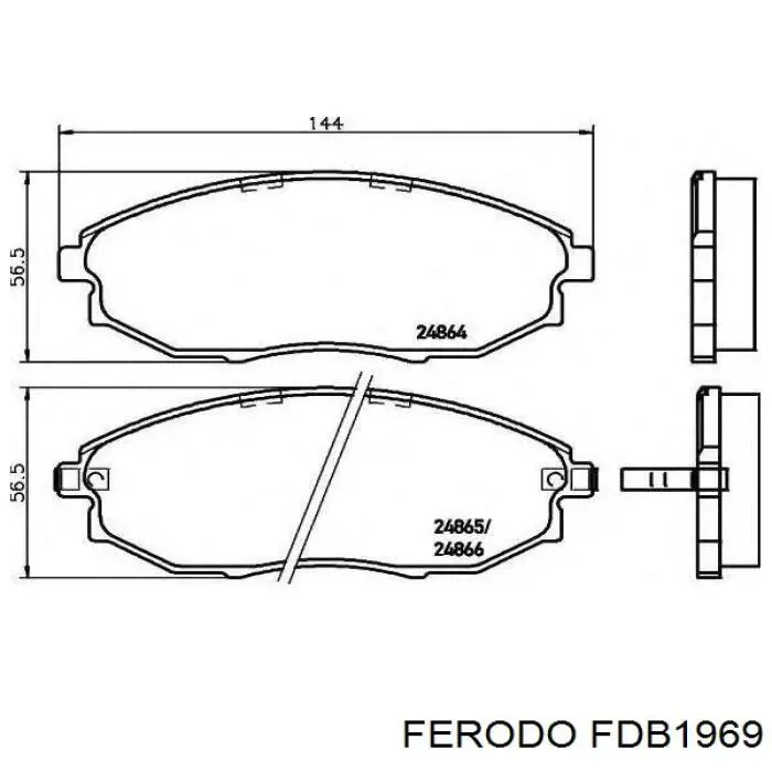 FDB1969 Ferodo колодки гальмівні передні, дискові