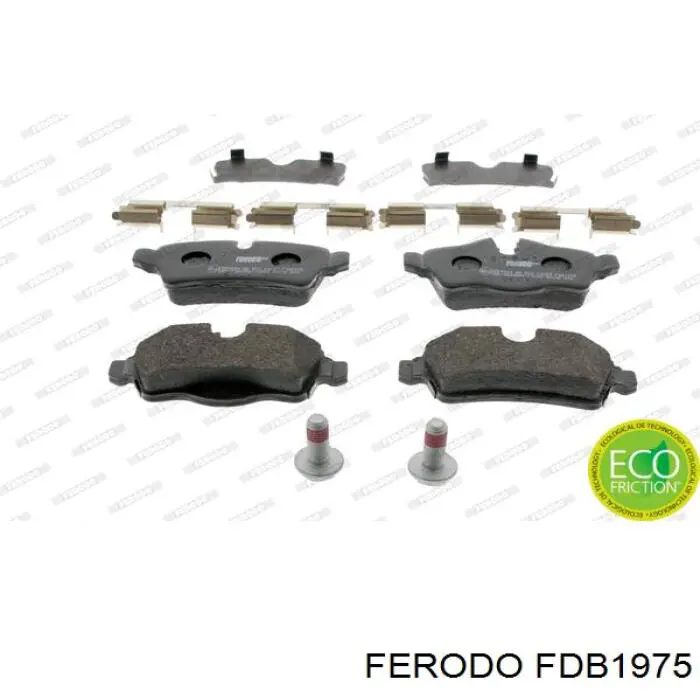 Задні гальмівні колодки Ferodo FDB1975 ціна, від 33.29 USD