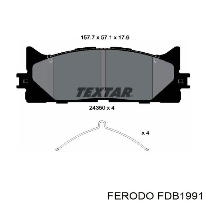 FDB1991 Ferodo колодки гальмівні передні, дискові