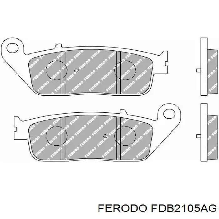 Купити FDB2105EF Ferodo Колодки гальмівні передні, дискові