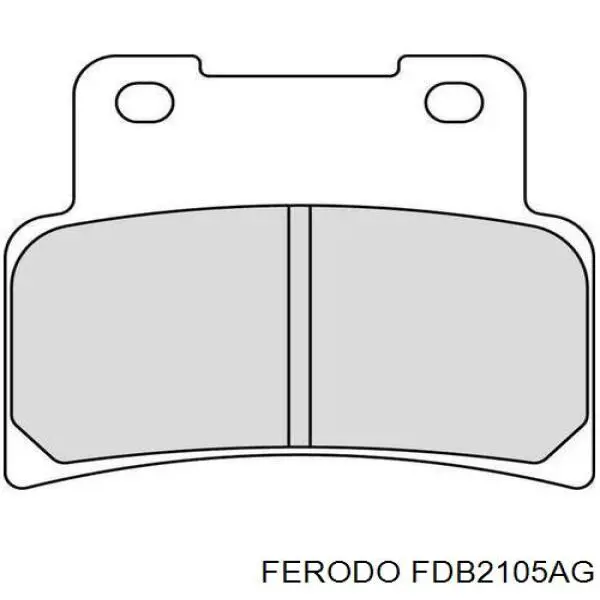 Передні тормозні колодки FDB2105EF Ferodo