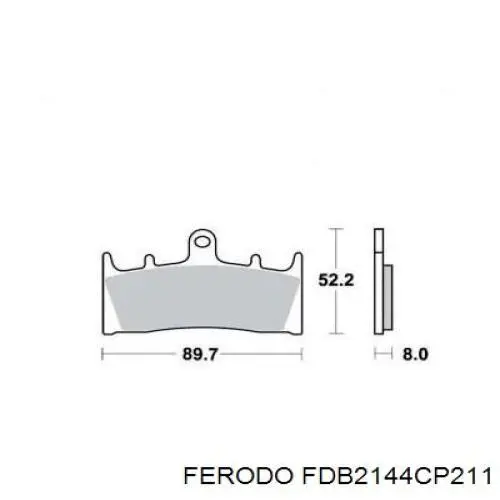 Купити FDB2144ST Ferodo Колодки гальмівні передні, дискові