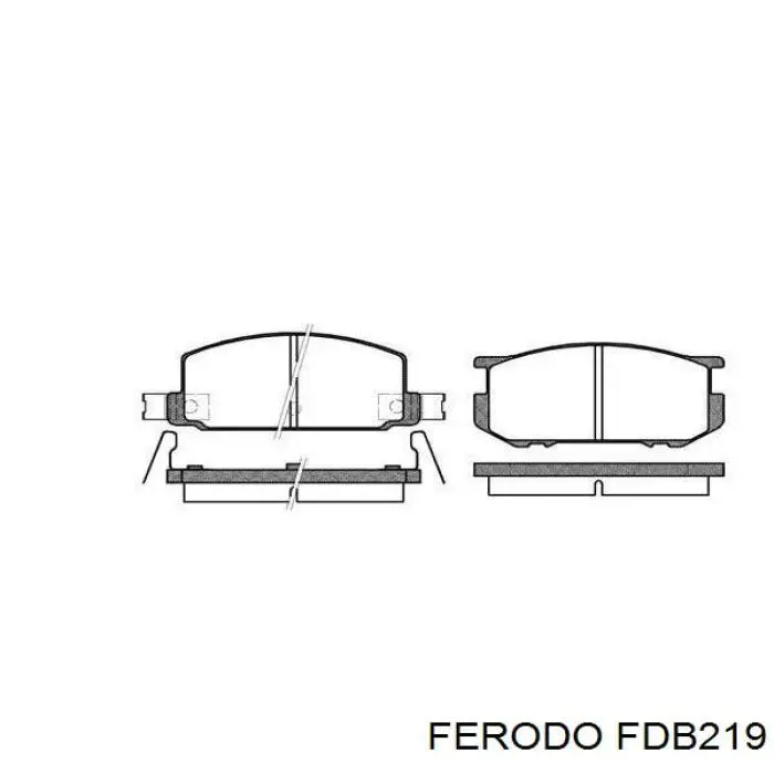 FDB219 Ferodo колодки гальмівні передні, дискові