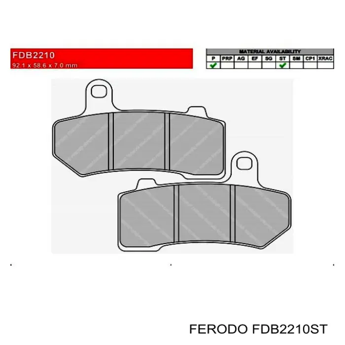  Ferodo FDB2210ST ціна, від 47.63 USD