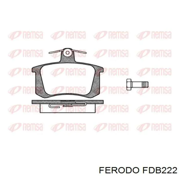 Задні дискові колодки Ferodo FDB222