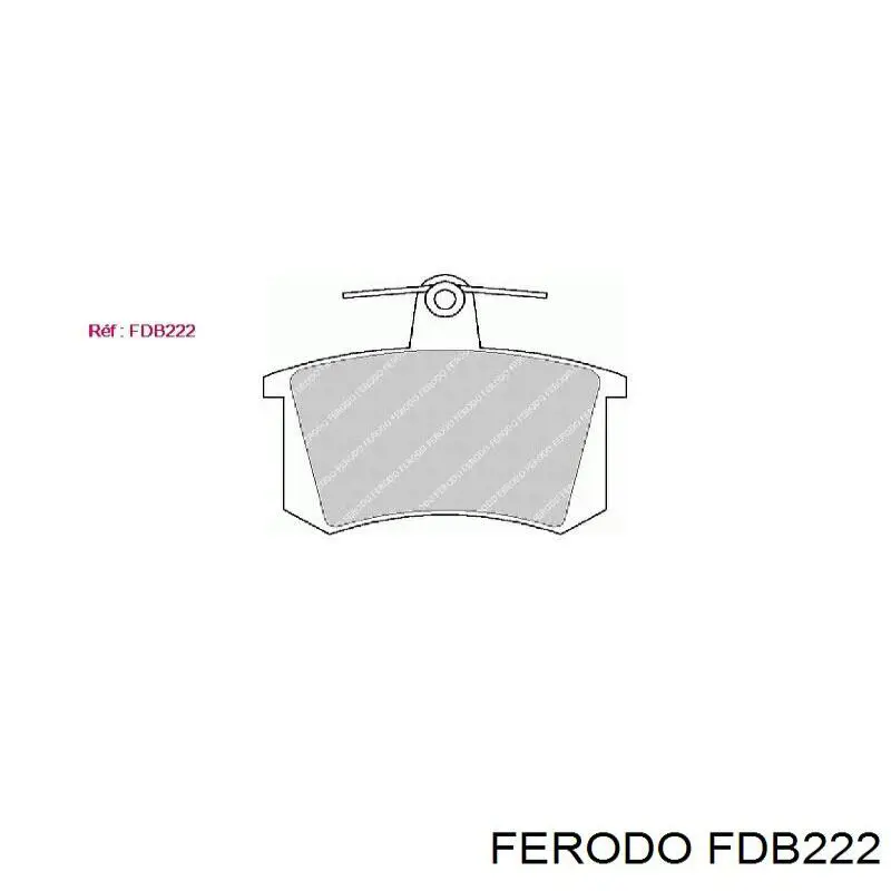 Задні гальмівні колодки Ferodo FDB222 ціна, від 16.73 USD
