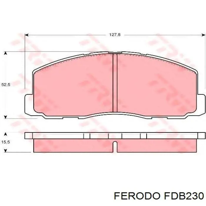 Колодки гальмівні передні, дискові FDB230 Ferodo