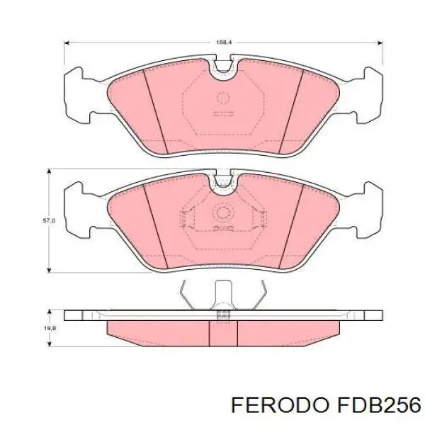 Купити FDB256 Ferodo Колодки гальмівні передні, дискові