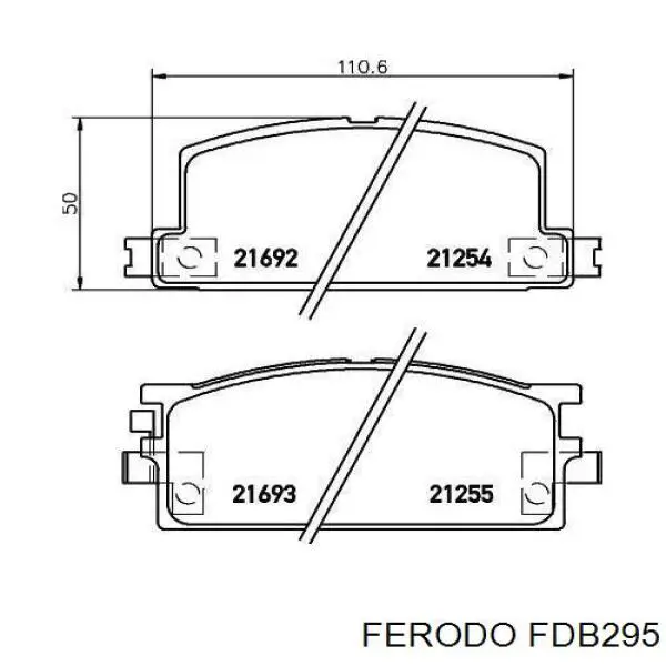 Колодки гальмівні передні, дискові FDB295 Ferodo